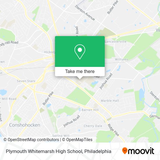 Directions to Plymouth Whitemarsh High School by bus