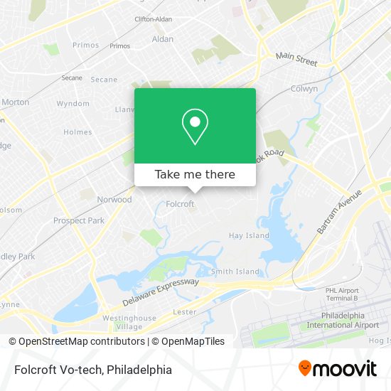 How to get to Folcroft Votech by Bus, Train, Subway or Light Rail?