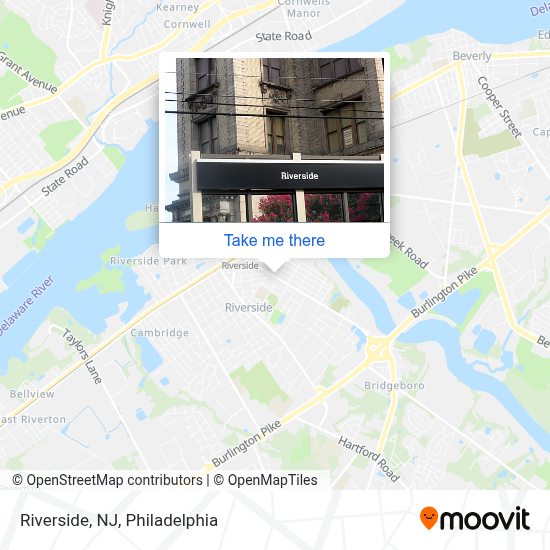 Directions to Riverside, NJ by bus, light rail, train or subway