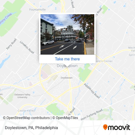 Doylestown, PA Directions by bus or train