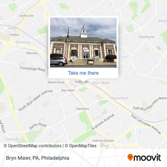 How to get to Bryn Mawr, PA by bus, subway, train or light rail?