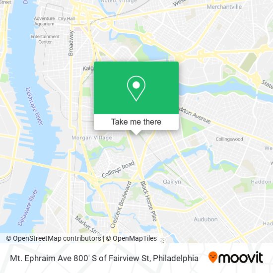 ¿Cómo llegar a Mt. Ephraim Ave 800' S of Fairview St en Camden en Autobús, Metro o Tren ligero?