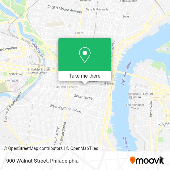 How to get to 900 Walnut Street in Philadelphia by bus, subway or train?