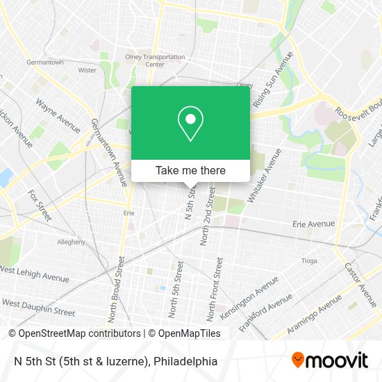 How To Get To N 5Th St (5Th St & Luzerne) In Philadelphia By Bus, Subway Or Train?
