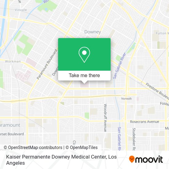 How to get to Kaiser Permanente Downey Medical Center by bus or light rail?