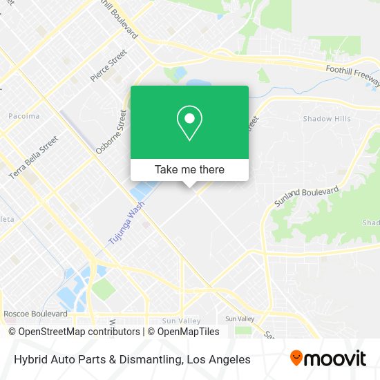 How to get to Hybrid Auto Parts & Dismantling in Sun Valley, La by bus