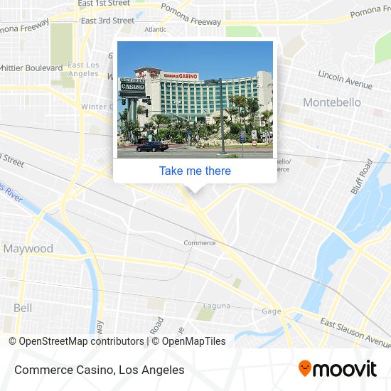 How to get to Commerce Casino by bus or train?