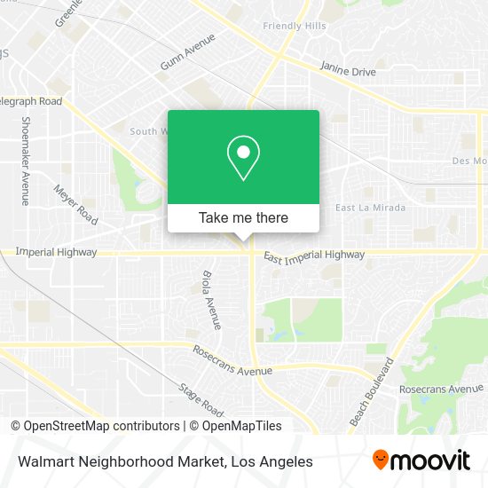 How to get to Walmart Neighborhood Market in La Mirada by Bus or Train?