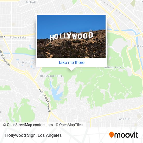 How to get to Hollywood Sign in Hollywood Hills, La by bus or subway?