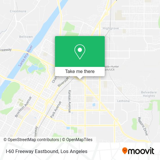 Directions To The 60 Freeway How To Get To I-60 Freeway Eastbound In Riverside By Bus Or Train?