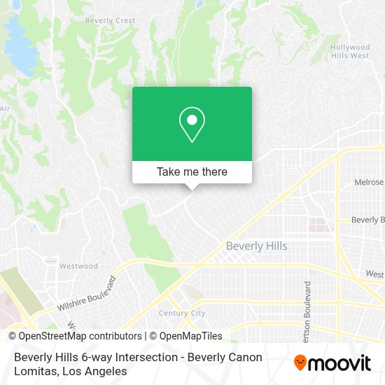 How to get to Beverly Hills 6way Intersection Beverly Canon Lomitas by bus or subway?