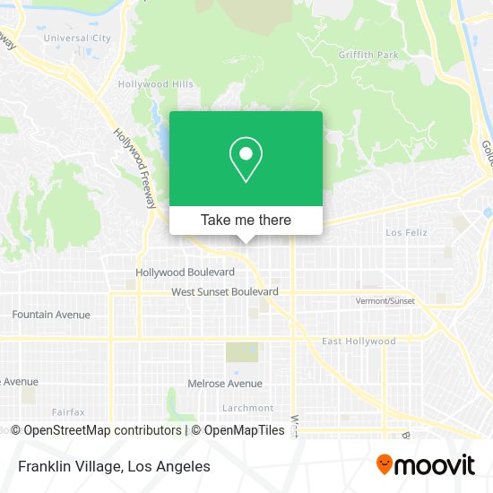 How to get to Franklin Village in Hollywood, La by bus or subway?