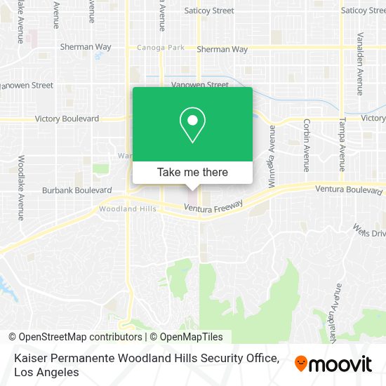 How to get to Kaiser Permanente Woodland Hills Security Office in