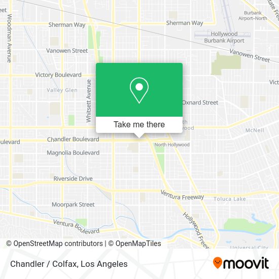How to get to Chandler / Colfax in Valley Village, La by bus or subway?