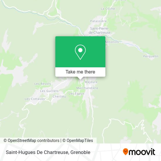 How to get to SaintHugues De Chartreuse in SaintPierreDeChartreuse by bus, light rail or train?