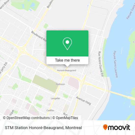 How to get to STM Station HonoréBeaugrand in Montréal by Bus or Metro?