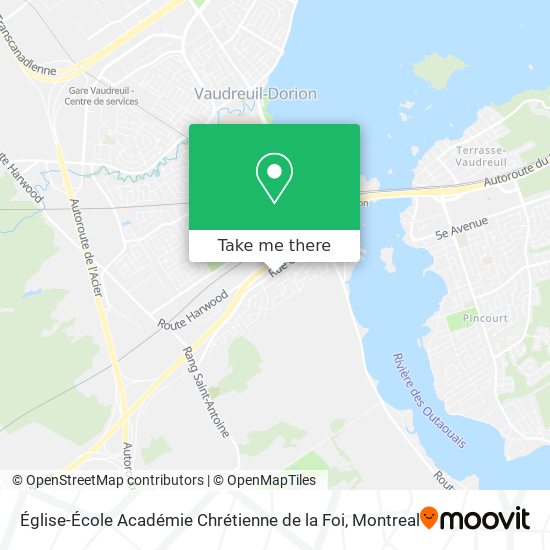 How to get to ÉgliseÉcole Académie Chrétienne de la Foi in Vaudreuil