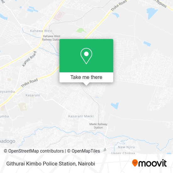 How to get to Githurai Kimbo Police Station in Thika by bus?