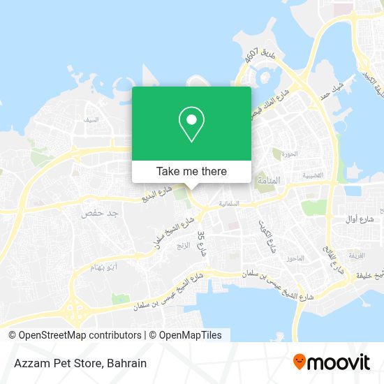 How to get to Azzam Pet Store in Manama by bus?