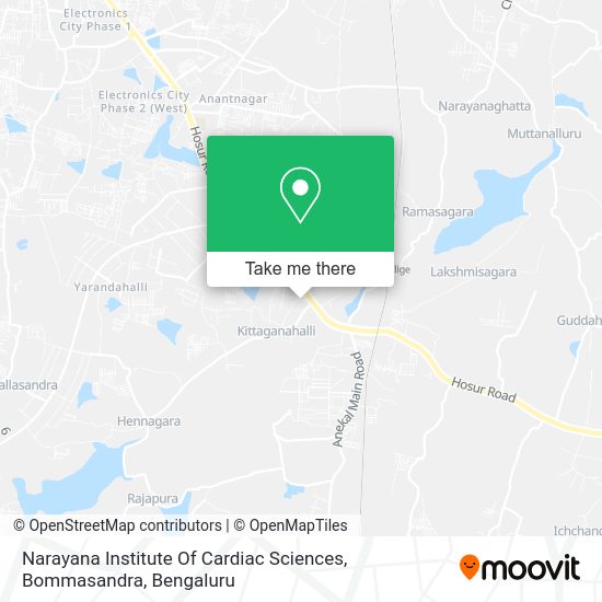 How to get to Narayana Institute Of Cardiac Sciences, Bommasandra in