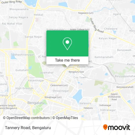 Tannery Road Bangalore Map How To Get To Tannery Road In Pulikeshi Nagar By Bus, Metro Or Train?