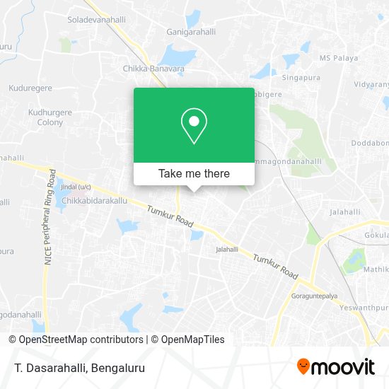 How to get to T. Dasarahalli in Bengaluru by bus or metro?