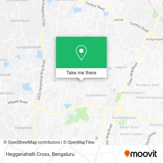 How to get to Hegganahalli Cross in Bengaluru by bus?