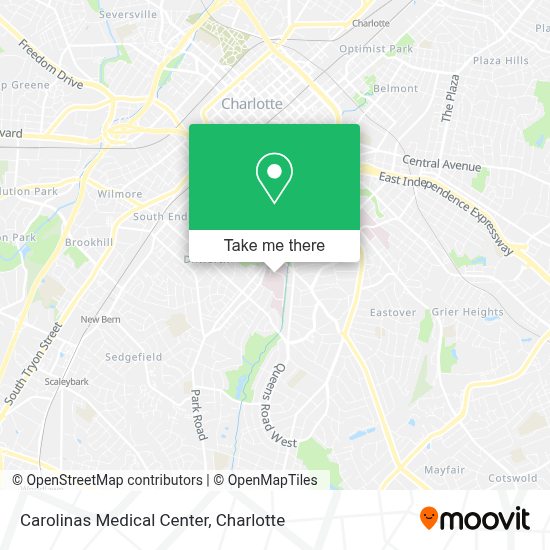 How to get to Carolinas Medical Center in Charlotte by bus or light rail?