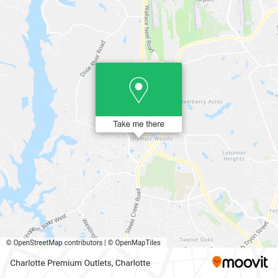 How to get to Charlotte Premium Outlets by bus or light rail?