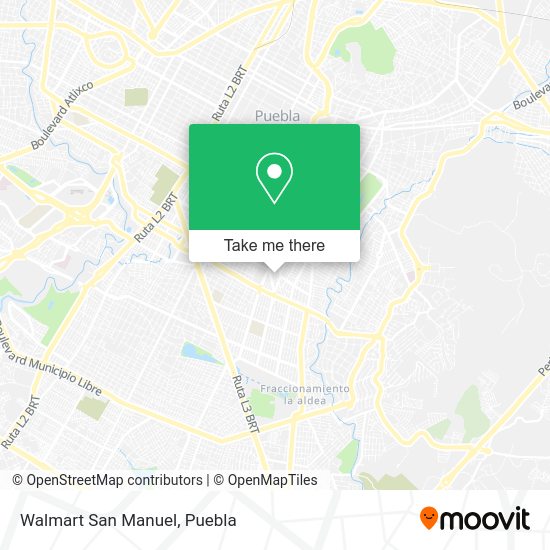 How to get to Walmart San Manuel in San Andrés Cholula by Bus?