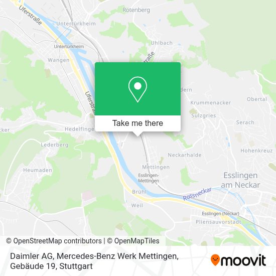 How to get to Daimler AG, Mercedes-Benz Werk Mettingen, Gebäude 19 in