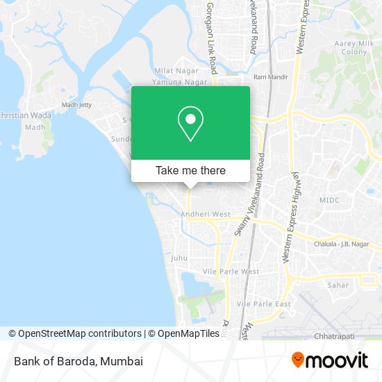 How to get to Bank of Baroda in Versova by Bus, Train or Metro?