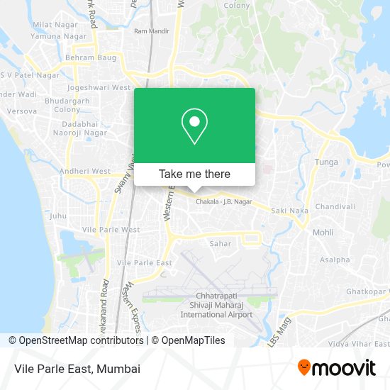 How to get to Vile Parle East in Andheri East by bus, train or metro?