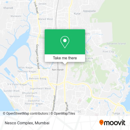 How to get to Nesco Complex in Goregaon by bus, train or metro?