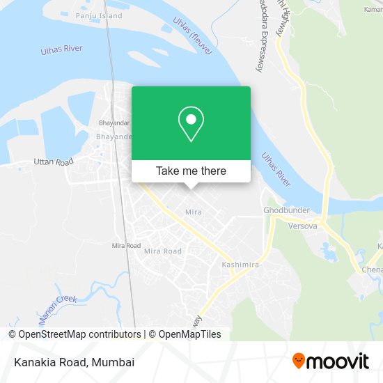 How to get to Kanakia Road in Mira Bhayandar by bus or train?