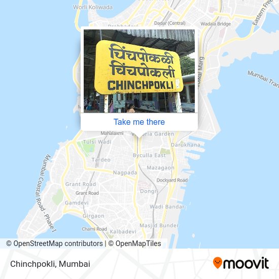 How to get to Chinchpokli in Byculla by bus or train?