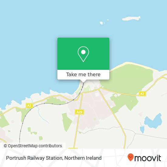How to get to Portrush Railway Station in Coleraine by bus?