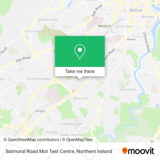 How to get to Balmoral Road Mot Test Centre in Belfast by bus?