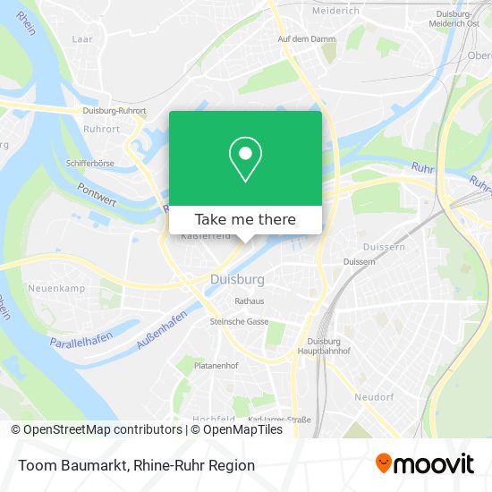 How To Get To Toom Baumarkt In Duisburg By Bus, Train, Light Rail Or Subway?