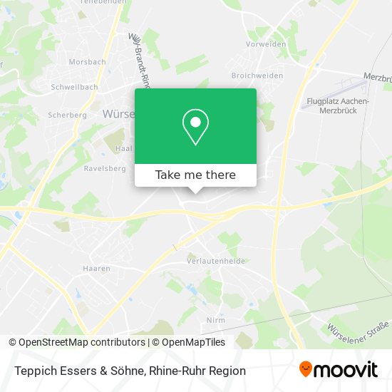 How to get to Teppich Essers & Söhne in Würselen by Bus or Train?