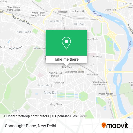 How to get to Connaught Place in Delhi by bus, metro or train?
