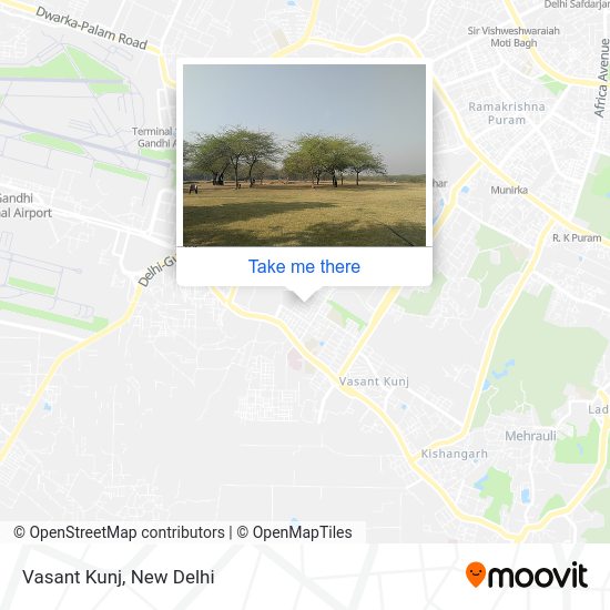 How to get to Vasant Kunj in Delhi by bus or metro?