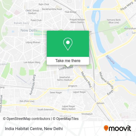 How to get to India Habitat Centre in Delhi by bus, metro or train?