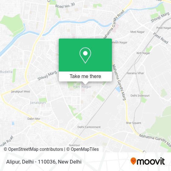 How to get to Alipur, Delhi 110036 by bus or metro?