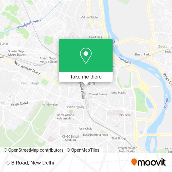 How to get to G B Road in Delhi by metro, bus or train?