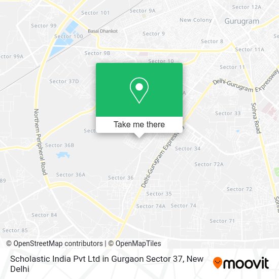 How to get to Scholastic India Pvt Ltd in Gurgaon Sector 37, Delhi