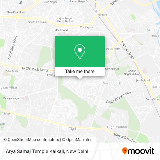 How to get to Arya Samaj Mandir in Kalkaji, Gurdwara Road, Block E