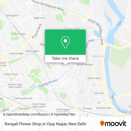 How to get to Bengali Flower Shop in Vijay Nagar in Delhi by Metro, Bus