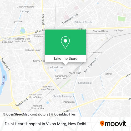 How to get to Delhi Heart Hospital in Vikas Marg, delhi, 176, Bhartendu