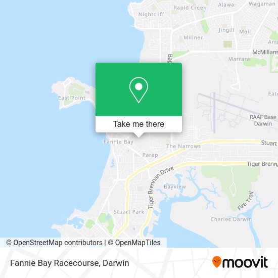 How to get to Fannie Bay Racecourse by bus?